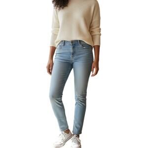 I Love H8 Light Wash Straight Leg Skinny Jeans Size 27 Dye Project Denimc